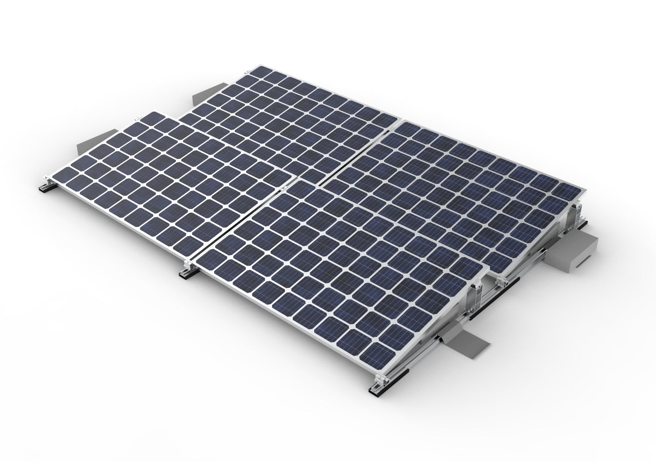 2x2-Montageset für Flachdach